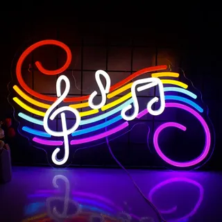 Musikalische Note Neon Schild Led Schild Licht für Wand Dekor Musikalische Note Neon Sign Musik Neonlicht mit USB-betrieben für Bar, Musik Party, Nachtclub, Studio, Geschenk