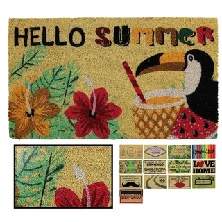 LucaHome Fußmatte, natürliche Kokosmatte, 40 x 70 cm, rutschfest, Kokosmatte, saugfähig, für den Eingangsbereich, ideal für den Innen- und Außenbereich