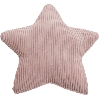 Dekokissen MAGMA HEIMTEX "SHARA Sternkissen", rose, cord stern gestreift, B:55cm H:8cm L:55cm, Bezug Außenkissen: 95% Polyester, 5% Nylon. Füllung: 100% Polyester, Dekokissen_Sitzkissen_Kissenhüllen, Dekokissen, Kuscheliges Sternkissen mit Cord-Charme