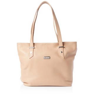 aleva Women's Shopper aus Leder, Beige