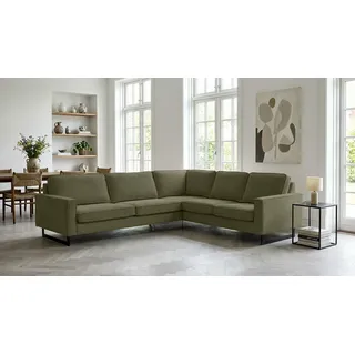 OTTO home Eckcouch Cord 2-Sitzer Grün
