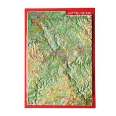 Georelief 3D Reliefpostkarte Mittelrhein - One Size