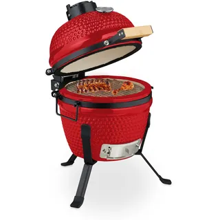 Relaxdays Kamado Grill Ø 32 cm rot