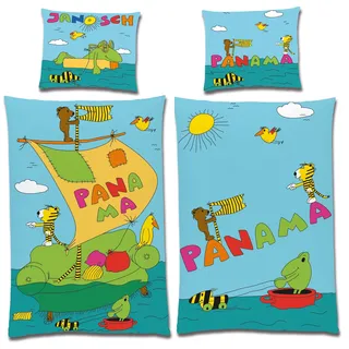 Janosch Panama Bettwäsche Linon / Renforcé Bettbezug Reise Tigerente