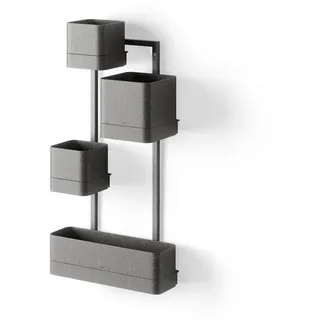 Umbra Pflanzentopf , Schwarz , Metall, Kunststoff, Textil , 36x18x72 cm , Grüner Punkt , Plastikeinsatz, zum Hängen , Dekoration, Blumen & Blumentöpfe, Übertöpfe