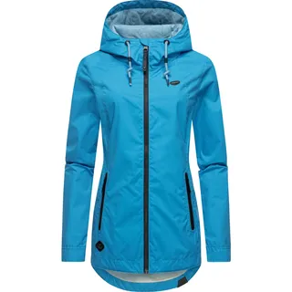 Ragwear Damen, Übergangsjacke leichte Jacke Kurzmantel wasserdicht mit Verstellbarer Kapuze Zuzka Intl Sky Blue024 Gr. M - M