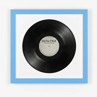 K-Möbel Vinyl Rahmen 40/40 für die Platte , Hellblau , Holz , Rechteckig , 40x40 cm , Bilder & Rahmen, Bilderrahmen, Holzrahmen