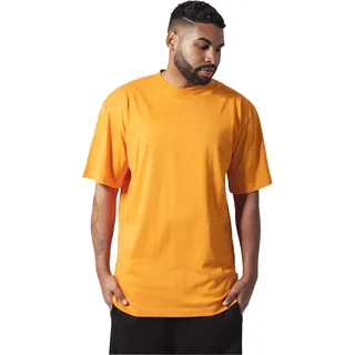 URBAN CLASSICS Tall Tee Oversized T-Shirt für Männer, Baumwolle, gerippter Rundhals, orange,