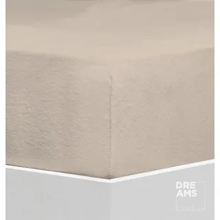 Florella Spannbettlaken »FS9, Flausch-Frottee, mit Rundum-Gummi, 80 % Baumwolle, 20 % Polyester« für Matratzenhöhe bis 25 cm geeignet, beige