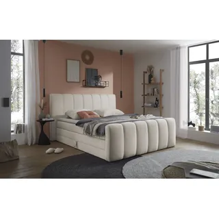 ed exciting design Boxspringbett »Chuck in der Breite 180cm, inkl. Bettkasten« inkl. Tonnentaschen-Federkernmatratze & Kaltschaum-Topper