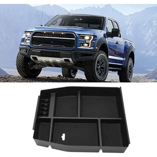 5 Slot Mittelkonsole Armlehne Aufbewahrungsbox Auto Innenzubehör Ersatz für Ford 2015-2019