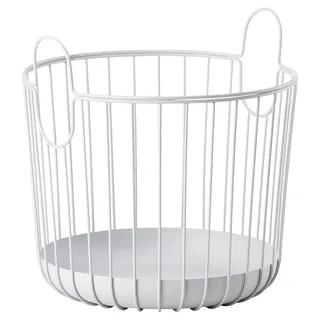 ZONE Denmark Inu Korb mit Griffen aus Metall Aufbewahrungskorb Rund 30 x 30 x 31 cm grau