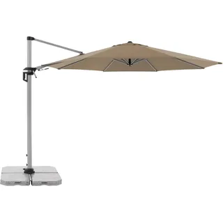 Doppler Ampelschirm Active Ø 372 cm Greige mit Kurbelmechanik