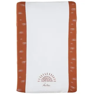 NOUKIE'S - Wickelauflage mit Bezug – Babou & Kendi – Frottee – Sonne – Karamell und Ecru