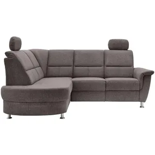 Livetastic Ecksofa , Graubraun , Textil , Uni , L-Form , 231x184 cm , Made in Eu , Relaxfunktion, Rücken echt, USB-Anschluss, Herz-Waage-Funktion, USB-C-Anschluss , Wohnzimmer, Sofas & Couches, Wohnlandschaften, Ecksofas