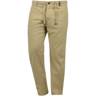 Leinenhose INDICODE "Leinenhose IDIves", Herren, Gr. L, N-Gr, beige (cornstalk), Obermaterial: 55% Leinen LI. 45% Baumwolle CO., Hosen Leinenhose