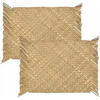 Tischset aus geflochtenem Seegras für Dekoration und Unterlagen - Braun