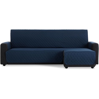 Maxifundas - Sofabezug für Chaiselongue, gepolstert, Eckteil rechts, 220 cm, extra weich, Blau, Sofabezug mit Bändern auf der Rückseite, für Chaiselongue, Sofaschutz, Modell Maui