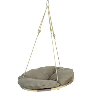 AMAZONAS Hängesessel Swing Nest Taupe mit weich gepolsterter Liegefläche und abnehmb