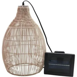 Solar-Pendelleuchte für die Feiertage, 42 cm – Natürlicher Bohème-Stil – Warmweißes LED-Licht