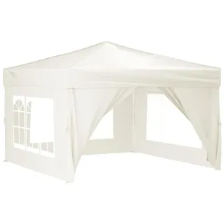 vidaXL Partyzelt Faltbar mit Seitenwänden Creme 3x3 m - Creme
