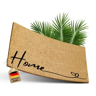 ElbFuchs Kokos Fußmatte 60x40cm Home I Extra strapazierfähige & rutschfeste Kokosmatte I Für den Innen- & überdachten Außenbereich I Ideal als schmaler Schmutzfang und Eingangsmatte