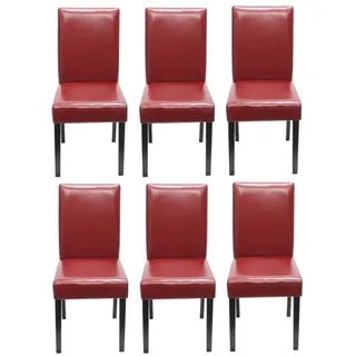 MCW Esszimmerstuhl Littau Kunstleder Rot 6er Set