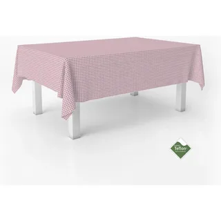 ECOMMERC3 Fleckabweisende Tischdecke für rechteckigen Tisch, Größe 300x140 cm | Schmutzabweisende Tischdecke, extra weich und wasserdicht, Rosa