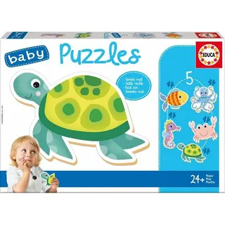Educa - Baby Puzzles Tiere - 5er Set progressiver Baby Puzzles von 3 bis 5 Teilen. Ab 24 Monaten (19951) EDUCA