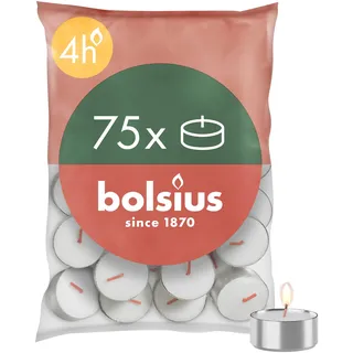 Bolsius Teelichter 75 St. weiß