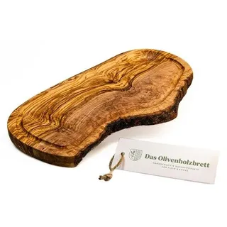 Holzschneidbrett aus Olivenholz - Umweltfreundlich und einzigartig - 1 Stück - 40 cm