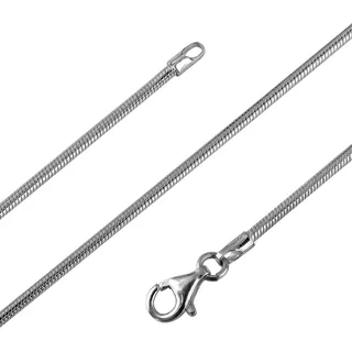 Avesano Schlangenkette Damen 925 Silber 1,6 mm – Lange Halskette 60 cm – Made in Italy – Feine Silberkette – 101023-060
