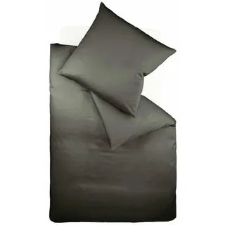 fleuresse Interlock Jersey Bettwäsche Colours Uni 155x200 anthrazit - Grau