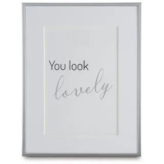 Hama Bilderrahmen 13x18 (Fotorahmen, Portraitrahmen, Hochformat, Querformat, zum Hängen, Hinstellen, Hängevorrichtung, Aufsteller, Samt, Glasscheibe, mit Passepartout, Bildformat 13 x 18 cm silber