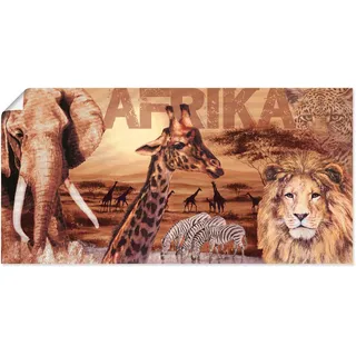 Artland Wandbild »Afrika«, Wildtiere, (1 St.), als Alubild, Outdoorbild, Leinwandbild, Poster, Wandaufkleber, braun