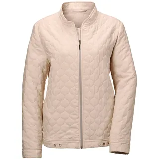 Sommerjacke GOLDNER "Lässige Baumwolljacke mit Stehkragen", Damen, Gr. 38, beige (stein), Obermaterial: 97% Baumwolle CO. 3% Elasthan EL., normales Bündchen, Jacken Sommerjacke, Stepp-Optik