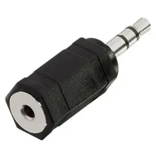 Logilink Stereo Headset Adapter 3.5 mm Klinke auf 2,5mm Buchse) Schwarz