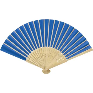 Handfächer "Carmen", Bambus PF4362 (Einheitsgröße) (Aquablau) - Blau