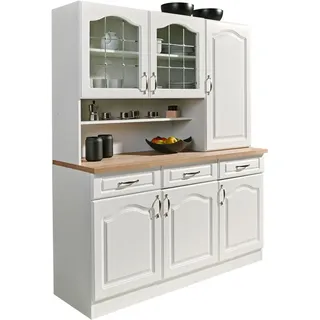 WIHO KÜCHEN Küchenbuffet Linz 150 x 50 x 180 cm Weiß