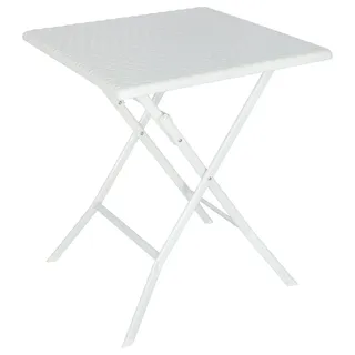 Mueblear Tisch VELADOR Miro, quadratisch, Weiß, 62 x 62 x 73 cm, Metall, 62_x62_x73