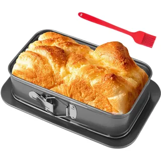 SUNOYA Springform Eckig, Rechteckige Springform, Rechteckige Backform, Kuchenform Rechteckig, 28 * 18CM Eckig Mit Flachboden, Rechteck Mit Kuchenlöser Perfekt Für Kuchen Und Torten