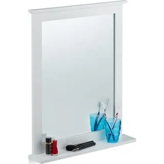 Weißer Wandspiegel mit Ablage - Weiß