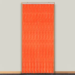 Moritz Flauschvorhang aus Chenille 90 x 200 cm orange Türvorhang als Fliegenschutz Insektenschutz für Camping Wohnwagen - Orange