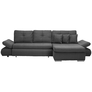 CARRYHOME Ecksofa Dunkelgrau - 302x187 cm