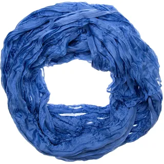 Knitterschal Halstuch Schal XXL blau usambara Seide 180x90cm - Blau