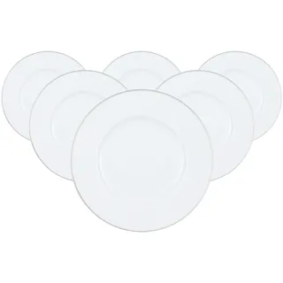 Villeroy & Boch »Frühstücksteller Anmut Platinum No.1 ø 22,5 cm 6er Set weiß«, weiß,