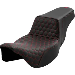 Saddlemen Step-up Harley Davidson Flh 1868 Abs Electra Glide Revival 114 2021-2021 A808-07b-178red Motorradsitz - Black / Red - One Size
