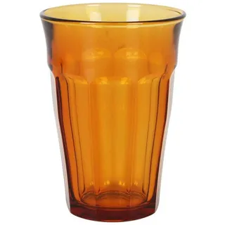 Duralex Set 4 Gläser gehärtetes Glas 36cl stapelbar, robuste Küchengläser für Wasser Saft Limonade, täglicher Gebrauch, bunte Farben, spülmaschinenfest, Picardie-Kollektion