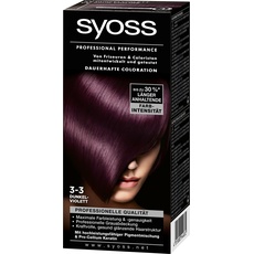 Syoss Professional Performance Coloration, 3-3 Dunkelviolett, 3er Pack (3 x 1 Stück)