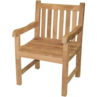 Stabiler Gartensessel Picadelly in Premium Teak mit Armlehnen